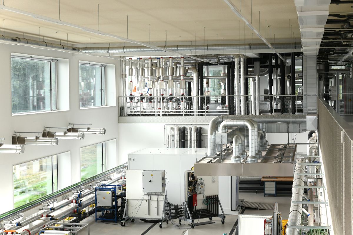 Bird's eye view of the Thermotechnical Lab.