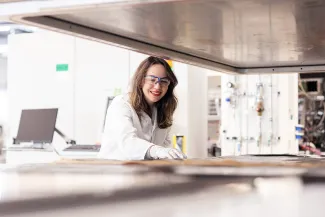PV Lab worker