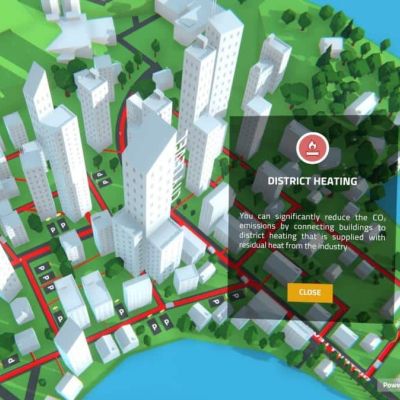 District heating at city level visual